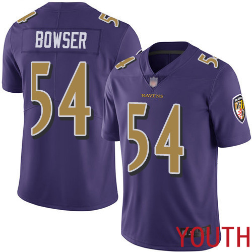 Baltimore Ravens Limited Purple Youth Tyus Bowser Jersey NFL Football 54 Rush Vapor Untouchable